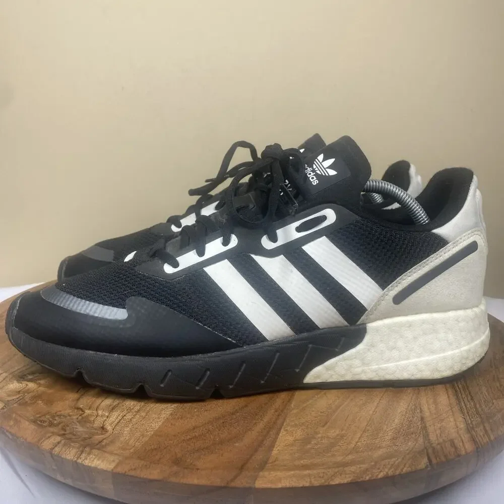 Adidas ZX 1K Boost Mens Black And White‎ Size 12 Athletic Running Shoes